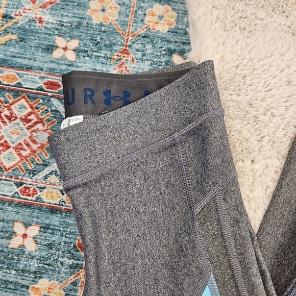Under Armour Gray Blue Leggings Small - Picture 2 of 8